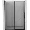 Mexen Rox Sliding Shower Door Left 140 cm, Black Frame, Black - 8C2-140-000-70-70-L