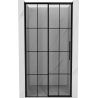 Mexen Rox left sliding shower door 125 cm, black grid, black - 8C2-125-000-70-77-L