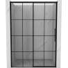 Mexen Rox sliding shower door left 145 cm, black grid, black - 8C2-145-000-70-77-L
