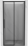 Mexen Rox sliding shower door right 115 cm, black frame, black - 8C2-115-000-70-70-P