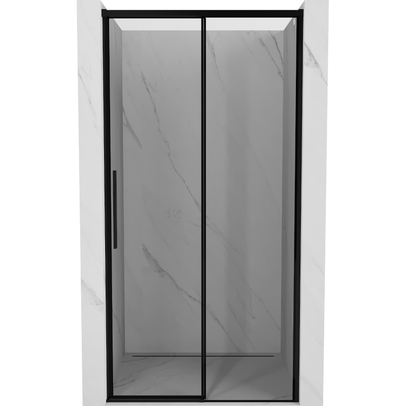 Mexen Rox right sliding shower door 130 cm, black frame, black - 8C2-130-000-70-70-P