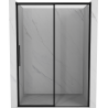 Mexen Rox sliding shower door, right side, 145 cm, black frame, black - 8C2-145-000-70-70-P