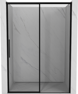 Mexen Rox right sliding shower door 155 cm, black frame, black - 8C2-155-000-70-70-P