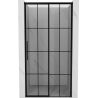 Mexen Rox 105 cm Right Sliding Shower Door, Black Grid, Black - 8C2-105-000-70-77-P