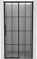 Mexen Rox sliding shower door right 125 cm, black grid, black - 8C2-125-000-70-77-P