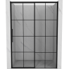 Mexen Rox 140 cm Sliding Shower Door Right, Black Grid, Black - 8C2-140-000-70-77-P