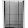 Mexen Rox sliding shower door right 140 cm, black grid, black - 8C2-140-000-70-77-P