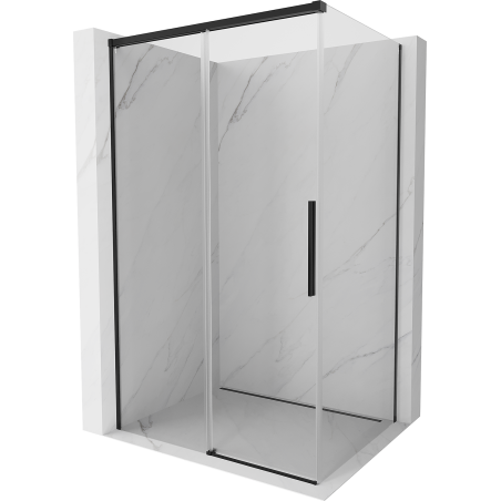 Mexen Rox sliding shower cabin 90 x 80 cm, transparent, black - 8C2-090-080-70-00