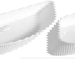 Mexen Grovo countertop fluted sink 40 x 35 cm, white - 22304000