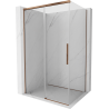 Mexen Rox sliding shower cabin 140 x 110 cm, transparent, rose gold - 8C2-140-110-60-00