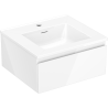 Mexen Orio Cabinet 50 cm with Otis Sink, 1 Drawer, White Gloss - 91A10-05023-1-BF00-W18M00