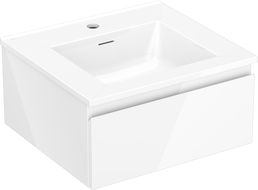 Mexen Orio Cabinet 50 cm with Otis Sink, 1 Drawer, White Gloss - 91A10-05023-1-BF00-W18M00