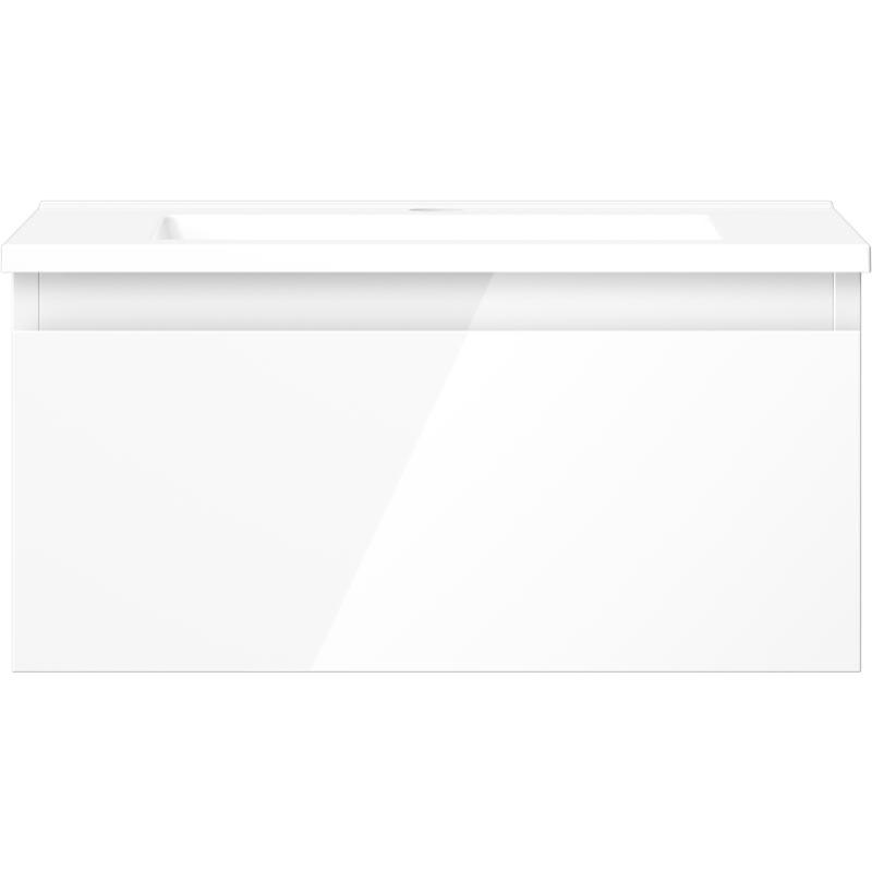 Mexen Orio bathroom cabinet 50 cm with sink Otis, 1 drawer, white gloss - 91A10-05023-1-BF00-W18M00