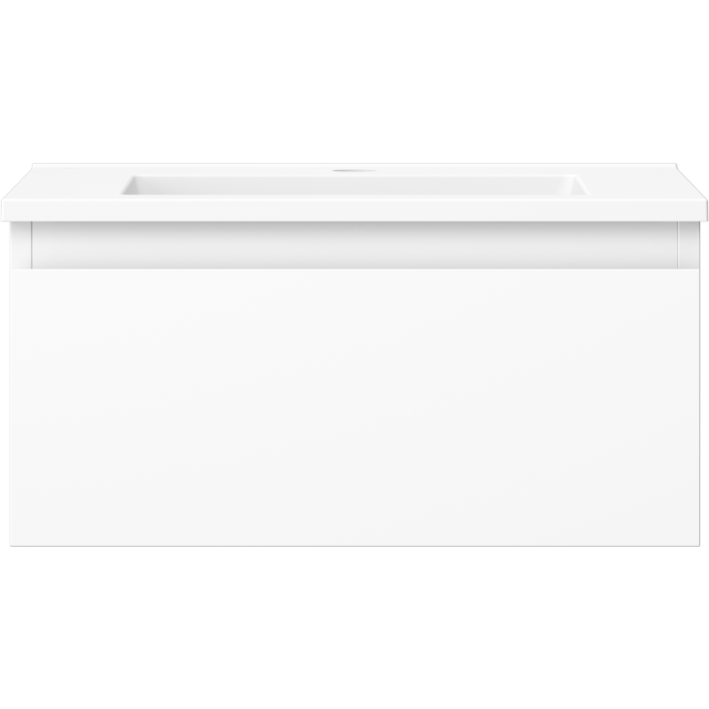 Mexen Orio bathroom cabinet 50 cm with Otis washbasin, 1 drawer, white matte - 91A10-05023-1-BF01-W18M01