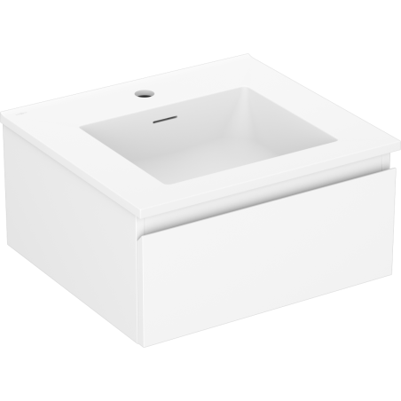 Mexen Orio bathroom cabinet 50 cm with Otis sink, 1 drawer, white matte - 91A10-05023-1-BF01-W18M01