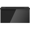 Mexen Orio 50 cm bathroom cabinet with Otis sink, 1 drawer, black gloss/matte black - 91A10-05023-1-BF70-W18M71