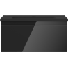 Mexen Orio bathroom cabinet 50 cm with Otis sink, 1 drawer, black gloss/black matte - 91A10-05023-1-BF70-W18M71