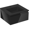 Mexen Orio 50 cm bathroom cabinet with Otis sink, 1 drawer, black gloss/matte black - 91A10-05023-1-BF70-W18M71