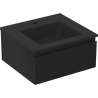 Mexen Orio bathroom cabinet 50 cm with Otis washbasin, 1 drawer, black matte - 91A10-05023-1-BF71-W18M71