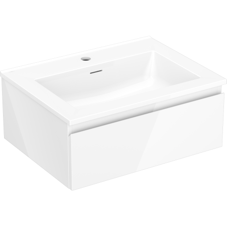 Mexen Orio 60 cm Bathroom Cabinet with Otis Sink, 1 Drawer, White Gloss - 91A10-06023-1-BF00-W18M00
