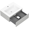 Mexen Orio bathroom cabinet 60 cm with Otis sink, 1 drawer, gray matte/white matte - 91A10-06023-1-BF62-W18M01