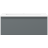 Mexen Orio bathroom cabinet 60 cm with Otis washbasin, 1 drawer, graphite matte/white matte - 91A10-06023-1-BF66-W18M01