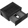 Mexen Orio 60 cm bathroom cabinet with Otis sink, 1 drawer, black gloss/black matte - 91A10-06023-1-BF70-W18M71