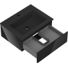Mexen Orio bathroom cabinet 60 cm with Otis washbasin, 1 drawer, black gloss/black matte - 91A10-06023-1-BF70-W18M71
