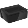 Mexen Orio bathroom cabinet 60 cm with Otis sink, 1 drawer, black gloss/black matte - 91A10-06023-1-BF70-W18M71