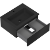 Mexen Orio bathroom cabinet 60 cm with Otis sink, 1 drawer, black matte - 91A10-06023-1-BF71-W18M71