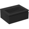 Mexen Orio bathroom cabinet 60 cm with Otis sink, 1 drawer, black matte - 91A10-06023-1-BF71-W18M71
