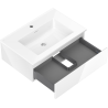 Mexen Orio bathroom cabinet 70 cm with Otis sink, 1 drawer, white gloss - 91A10-07023-1-BF00-W18M00