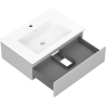 Mexen Orio bathroom cabinet 70 cm with Otis sink, 1 drawer, gray matte/white matte - 91A10-07023-1-BF62-W18M01