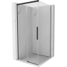 Mexen Rox 90 x 90 cm Sliding Shower Enclosure, Transparent, Black - 8C2-090-090-70-00