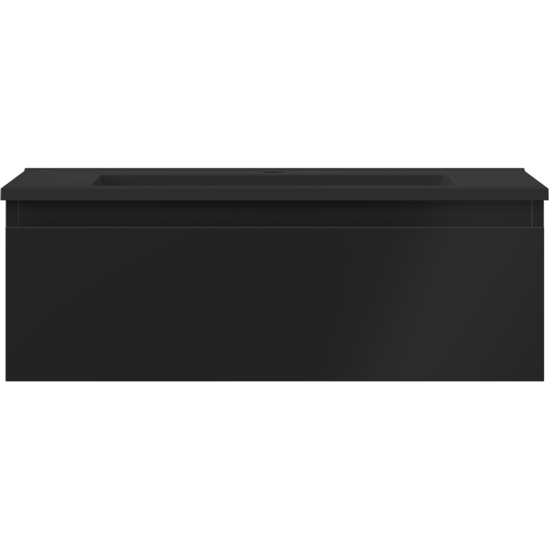 Mexen Orio bathroom cabinet 70 cm with Otis washbasin, 1 drawer, black matte - 91A10-07023-1-BF71-W18M71