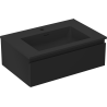 Mexen Orio bathroom cabinet 70 cm with Otis washbasin, 1 drawer, matte black - 91A10-07023-1-BF71-W18M71