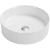 Mexen Grovo countertop sink fluted 35 x 35 cm, white - 22303500