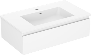 Mexen Orio bathroom cabinet 80 cm with Otis washbasin, 1 drawer, white matt - 91A10-08023-1-BF01-W18M01
