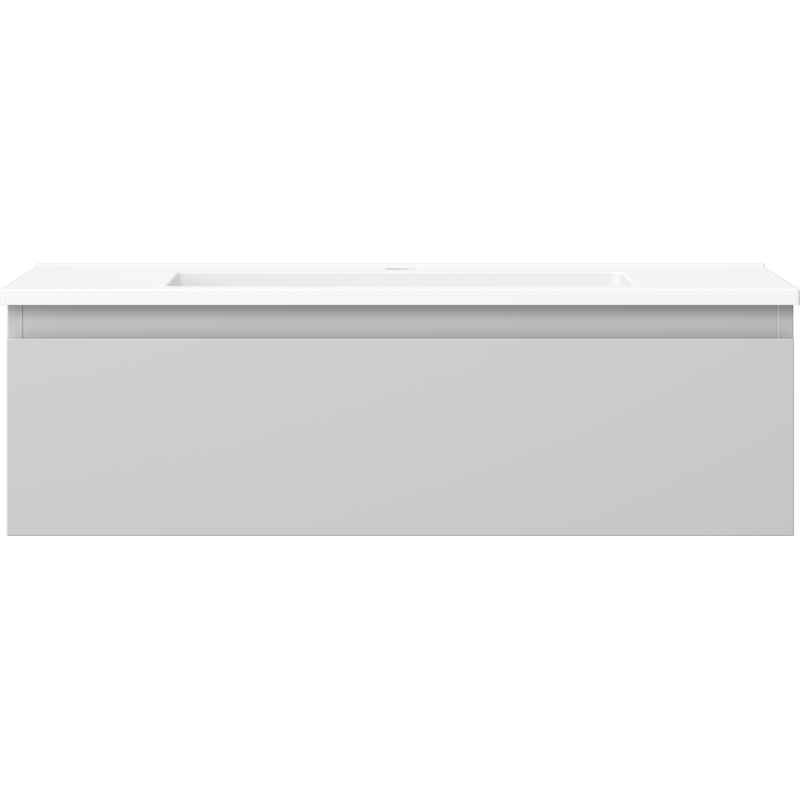 Mexen Orio bathroom cabinet 80 cm with Otis sink, 1 drawer, grey matt/white matt - 91A10-08023-1-BF62-W18M01