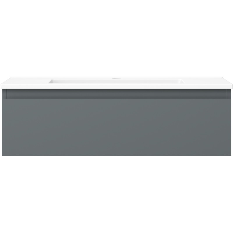 Mexen Orio bathroom cabinet 80 cm with sink Otis, 1 drawer, graphite matte/white matte - 91A10-08023-1-BF66-W18M01