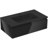 Mexen Orio Bathroom cabinet 80 cm with sink Otis, 1 drawer, black gloss/black matte - 91A10-08023-1-BF70-W18M71