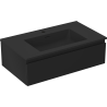 Mexen Orio bathroom cabinet 80 cm with Otis sink, 1 drawer, black matte - 91A10-08023-1-BF71-W18M71