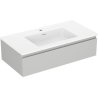 Mexen Orio bathroom cabinet 90 cm with Otis sink, 1 drawer, gray matte/white matte - 91A10-09023-1-BF62-W18M01
