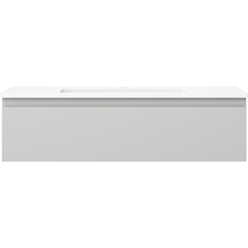 Mexen Orio bathroom cabinet 90 cm with Otis sink, 1 drawer, grey matte/white matte - 91A10-09023-1-BF62-W18M01