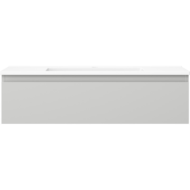Mexen Orio bathroom cabinet 90 cm with sink Otis, 1 drawer, gray matte/white matte - 91A10-09023-1-BF62-W18M01