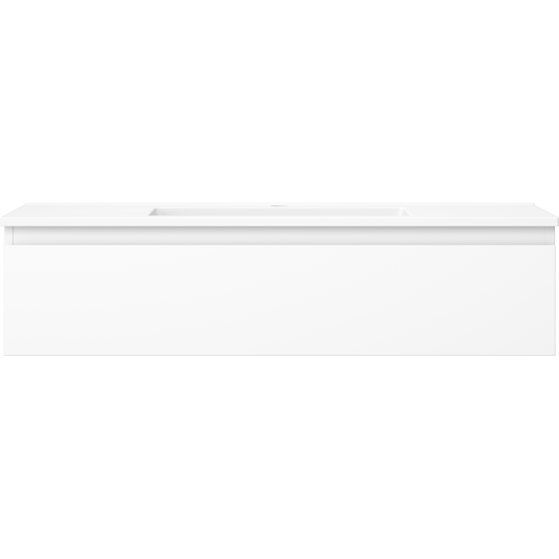 Mexen Orio 100 cm bathroom cabinet with Otis basin, 1 drawer, white matte - 91A10-10023-1-BF01-W18M01