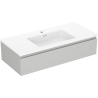 Mexen Orio 100 cm Bathroom Cabinet with Otis Sink, 1 Drawer, Gray Matte/White Matte - 91A10-10023-1-BF62-W18M01