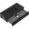 Mexen Orio bathroom cabinet 100 cm with Otis washbasin, 1 drawer, black gloss/black matte - 91A10-10023-1-BF70-W18M71