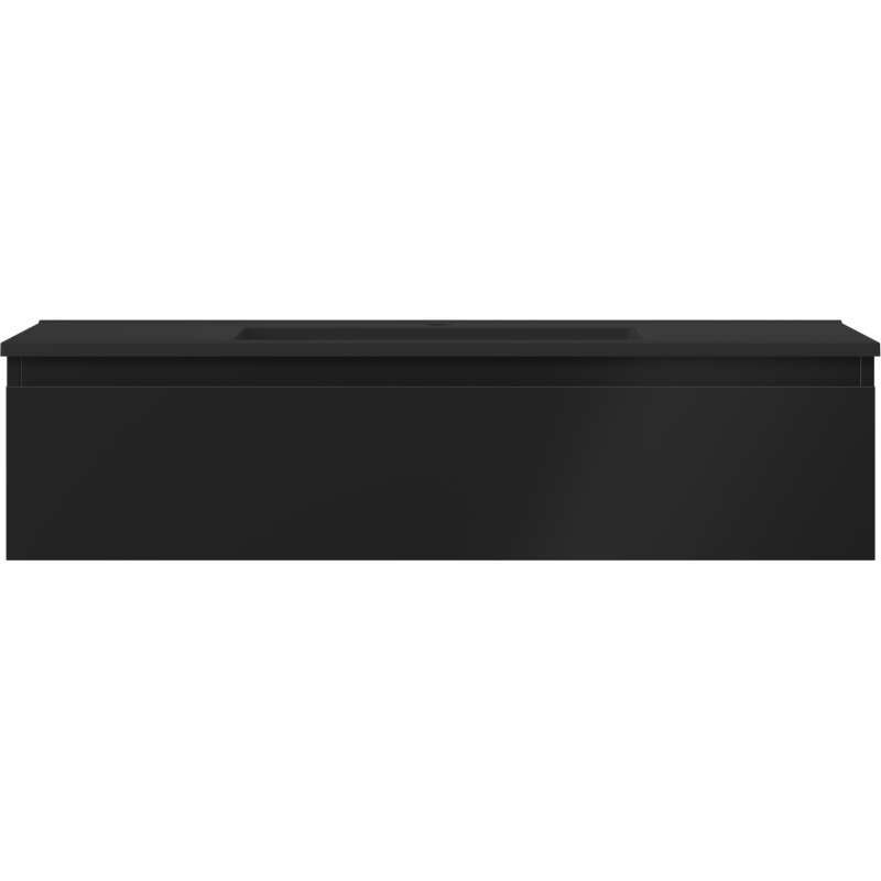 Mexen Orio bathroom cabinet 100 cm with Otis washbasin, 1 drawer, black matte - 91A10-10023-1-BF71-W18M71