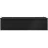 Mexen Orio bathroom cabinet 100 cm with Otis sink, 1 drawer, black matte - 91A10-10023-1-BF71-W18M71